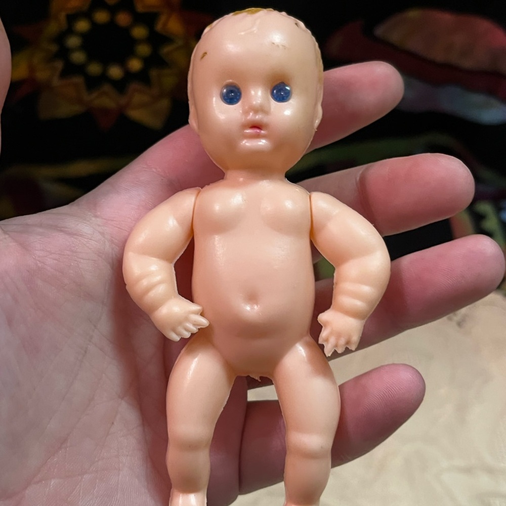 VTG Vintage Celluloid Plastic Made in Hong Kong Mini Baby Doll - Picture 5 of 7
